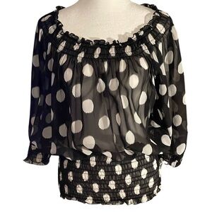 5/$15 black&white polka dot